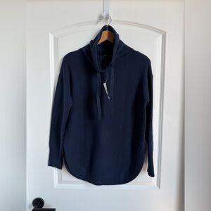 LOFT Outlet Navy Funnel Neck Sweater